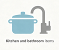 Kitchen and bathroom items - Home